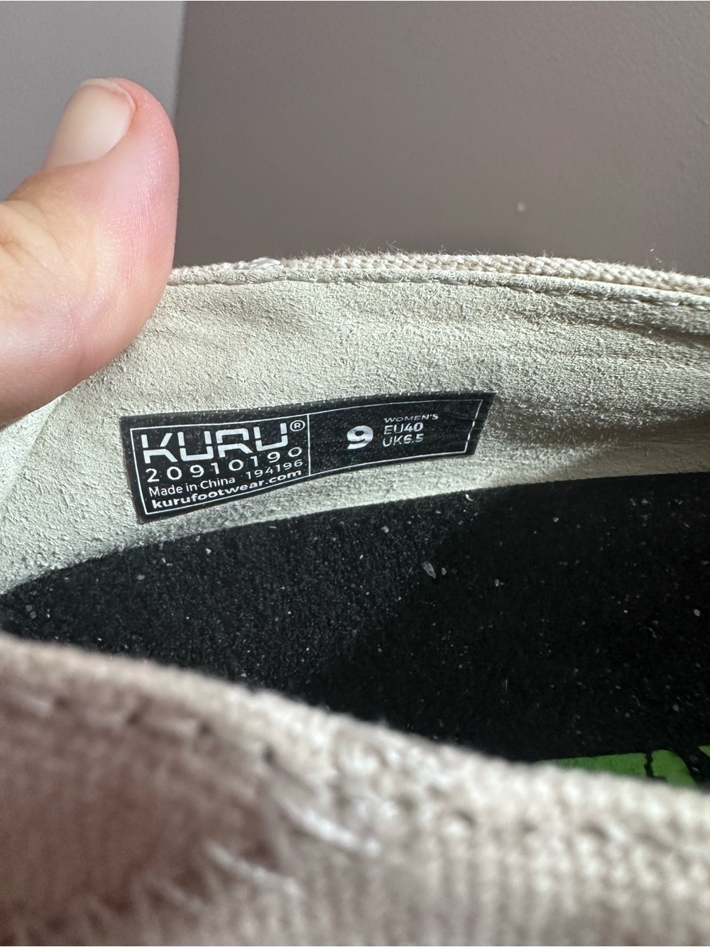 Women's KURU ROAM Atla Supportive Comfort Slip On Sneaker Loafer Canvas Size 9 - Picture 9 of 10